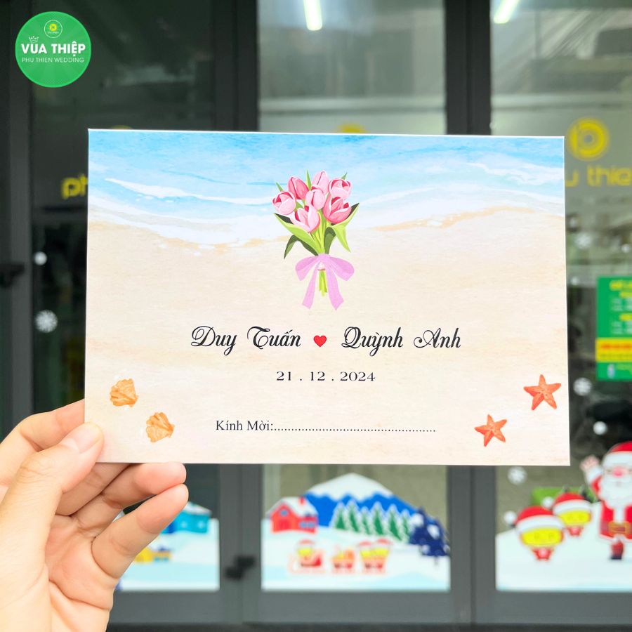 THIỆP CƯỚI MÁT LÀNH PHONG CÁCH BIỂN – CHẠM VÀO HƠI THỞ ĐẠI DƯƠNG